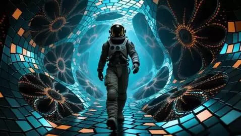 AI Video from prompt: Generate a video where an astroprojected Space J