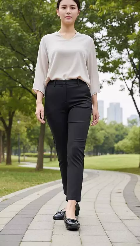 AI Video from prompt: buatkan pergerakan model wanita tersebut berjala