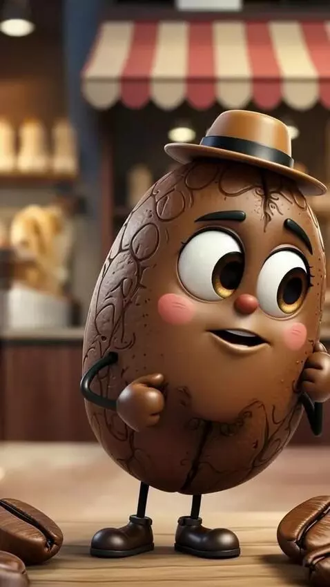 AI Video from prompt: Персонаж выглядывает из за правого края кадра од