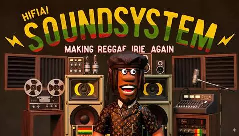 AI Video from prompt: Character turns around to play with the analog g