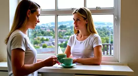 AI Video from prompt: The sun is knocking timidly at the window, But O