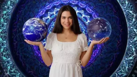 AI Video from prompt: A Madonna in the style of Raphael—in one hand sh