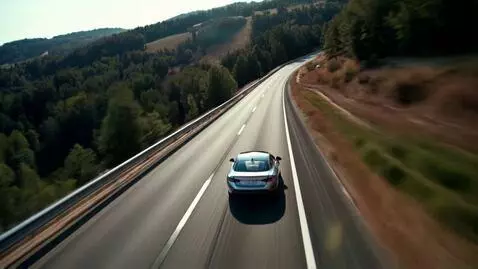 AI Video from prompt: Автомобиль едет по трассе