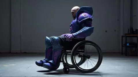 AI Video from prompt: антимаг из Dota 2 сидит на инвалидной коляске, з