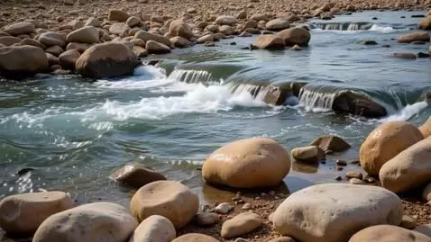 AI Video from prompt: Rumbling river bed of river nile