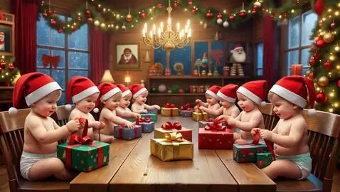 AI Video from prompt: „O cameră imensă, decorată de Crăciun, luminată 