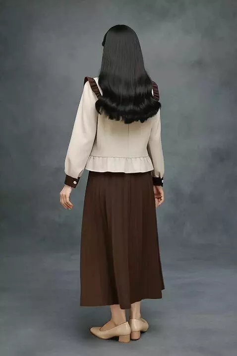 AI Video from prompt: Seorang model wanita sedang melakukan gerakan po