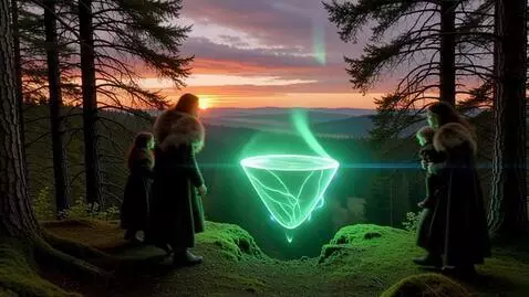 AI Video from prompt: A rift like aurora portal opens in 10,000 bc and