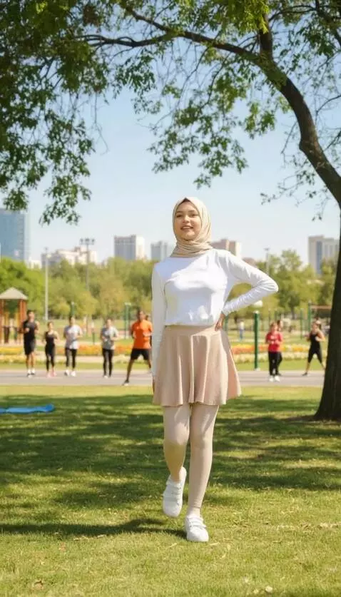 AI Video from prompt: seorang anak berjalan tampil bahagia sambil berb