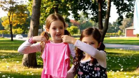 AI Video from prompt: Girl in satin clothes