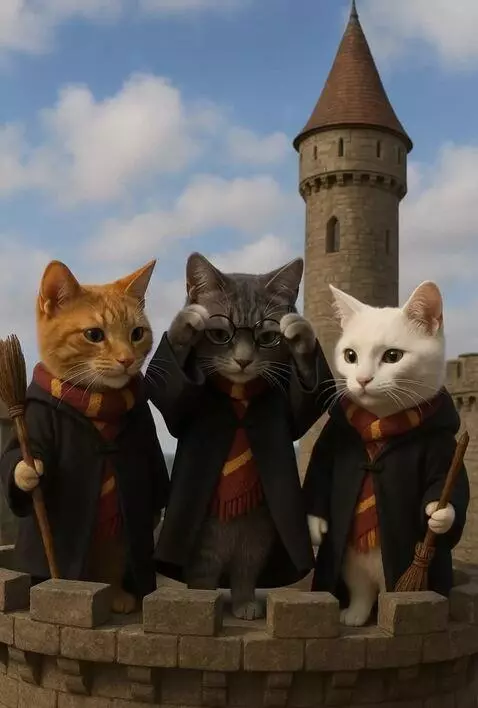 AI Video from prompt: Улыбаются и колдуют