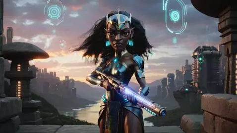 AI Video from prompt: mythological African god or goddess reimagined a