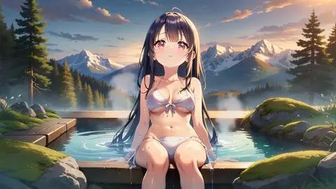 AI Video from prompt: Аниме девушка на горячих источниках