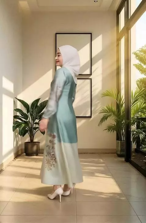 AI Video from prompt: Seorang model wanita sedang melakukan gerakan po