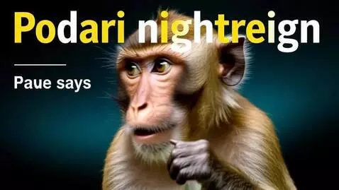 AI Video from prompt: Monkey says "Podari nightreign"