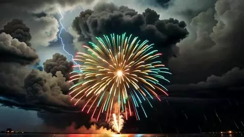 AI Video from prompt: „Cinematic night scene, a violent thunderstorm w