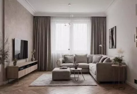 AI Video from prompt: The camera look at TV from the sofa