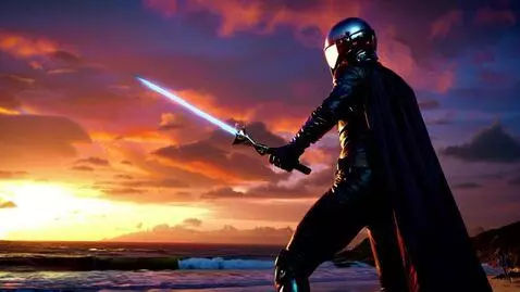 AI Video from prompt: A lone figure, a Secret Agent in a long, futuris