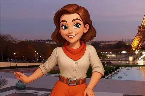 AI Video from prompt: this girl is dancing in front of the effel tower