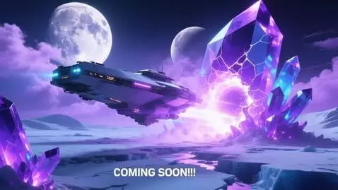 AI Video from prompt: A massive futuristic starship slowly descends th