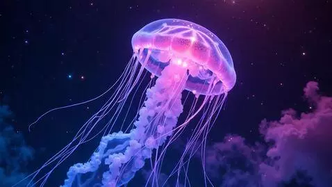 AI Video from prompt: Hyper-realistic hyper detailed galaxy jellyfish 