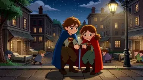 AI Video from prompt: 2 kids grow up together in a world of fear and b