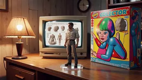 AI Video from prompt: Create a 1/7 scale commercialized figurine of th