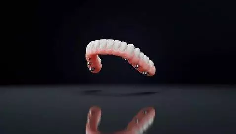 AI Video from prompt: Levitating in the air, the prosthesis rotates 36