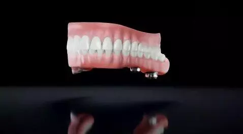 AI Video from prompt: Levitating in the air, the prosthesis rotates 36