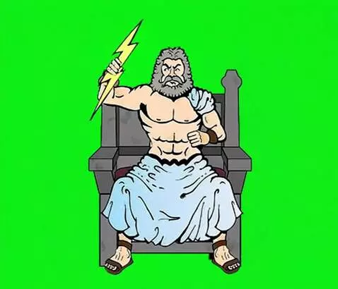 AI Video from prompt: Зевс бросает молнию в правый угол кадра