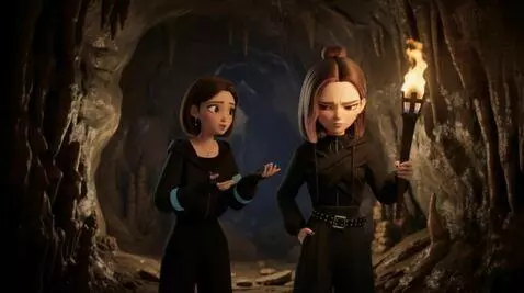 AI Video from prompt: Turn static image into video, the girl in right 