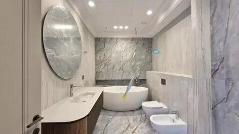 AI Video from prompt: Bright sea fish swim in the air in different dir