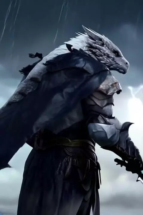 AI Video from prompt: The character turns his back and a thunderstorm 