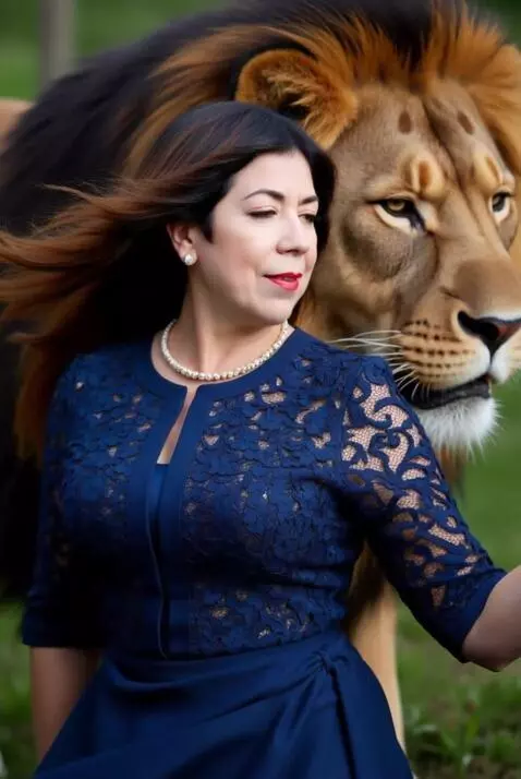 AI Video from prompt: укротительница льва