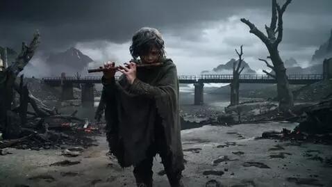 AI Video from prompt: [Куплет] Тени ложятся Как шрамы на свет Солнце у