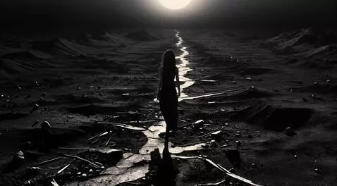 AI Video from prompt: [Куплет] Тени ложятся Как шрамы на свет Солнце у