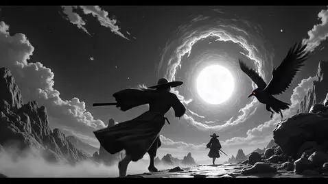 AI Video from prompt: Japanese anime noir, black and white, 6 seconds,