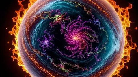 AI Video from prompt: Kaleidoscope of energetic fractals twisting and 