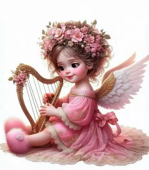 AI Video from prompt: Ангел улыбается  и посылает поцелуй