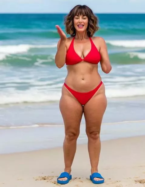 AI Video from prompt: A beautiful woman blows a kiss, waves her hand a