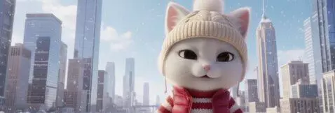 AI Video from prompt: Police officer rescued a little cute kitten Mich