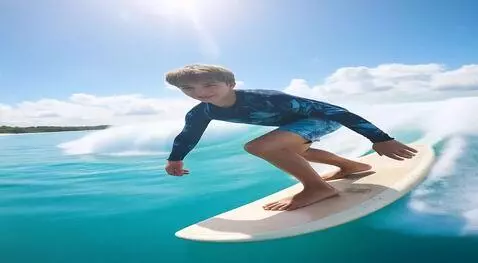 AI Video from prompt: создай видео как человек скользит по водке на се