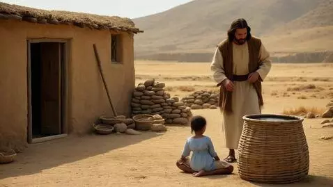 AI Video from prompt: Jesus and the Woman at the Well In the heat of t