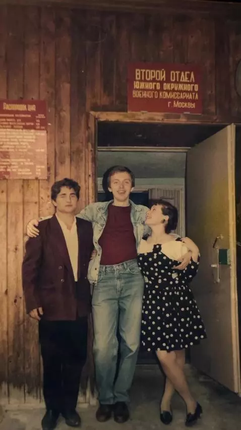 AI Video from prompt: The friends stand calmly and smile slightly at t