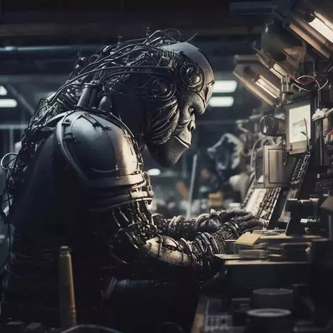 AI Video from prompt: This fomo ape is reading on his computer the fom