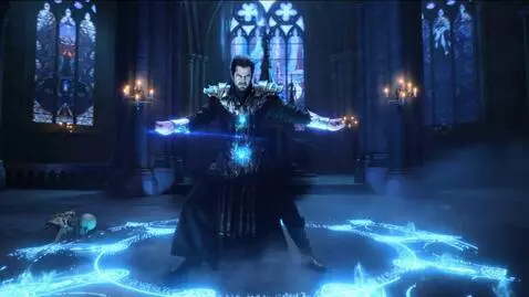 AI Video from prompt: A powerful necromancer in a dark fantasy setting