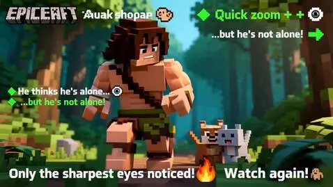 AI Video from prompt: Video Idea: Tarzan’s Epic Minecraft Adventure  D