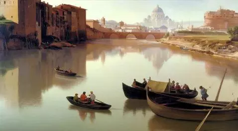 AI Video from prompt: clouds are running, waves are lapping, people ar