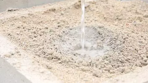 AI Video from prompt: Concrete consists of 4 ingridients. They are wat