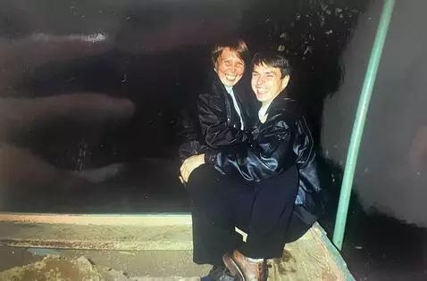 AI Video from prompt: They laugh and look at us.